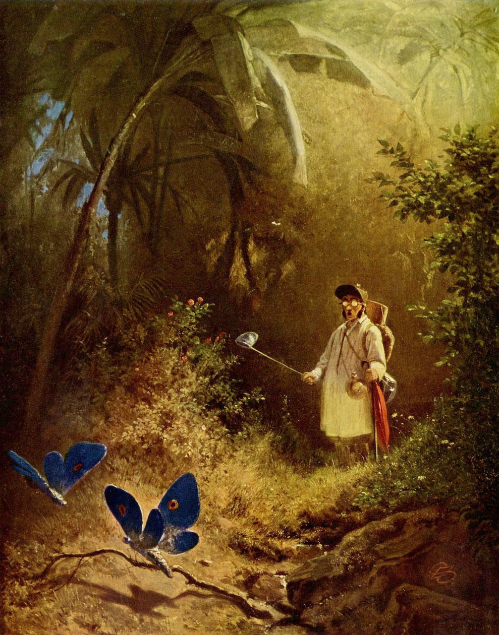 絵画 butterfly The Butterfly Hunter by Carl Spitzweg: Buy fine art prints